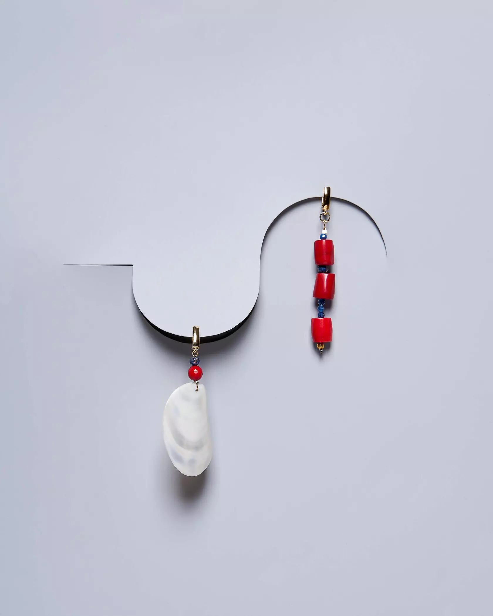 Серьги коралл, лазурит Серьги коралл, лазурит - мастерская Надежды Бойко