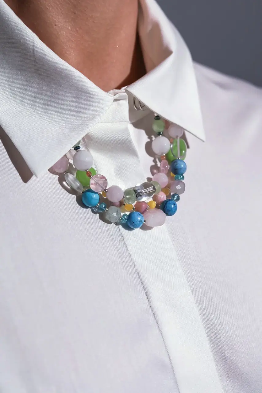 Ожеброшь розовый кварц, розовый опал розового цвета - 18 000 Ожеброшь розовый кварц, розовый опал - мастерская Надежды Бойко