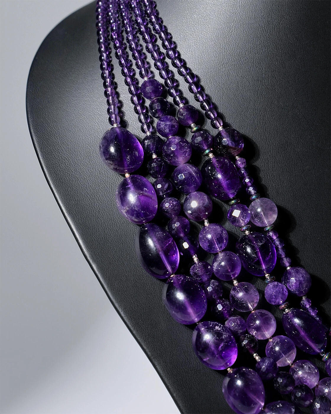 Бусы аметист фиолетового цвета - 90 000 Бусы аметист - мастерская Надежды Бойко