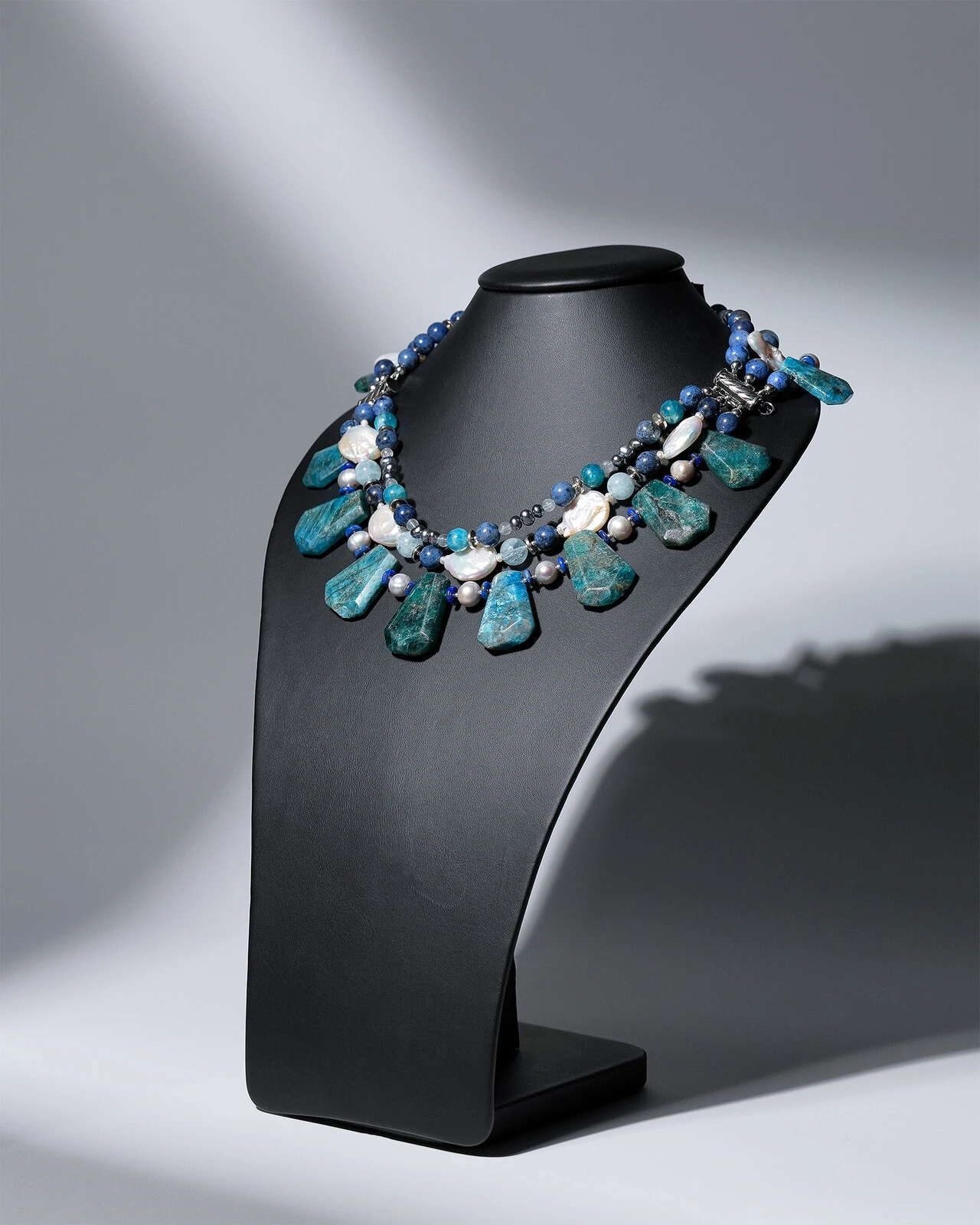 Бусы апатит, жемчуг голубы цвета - 42 000 Бусы апатит, жемчуг - мастерская Надежды Бойко