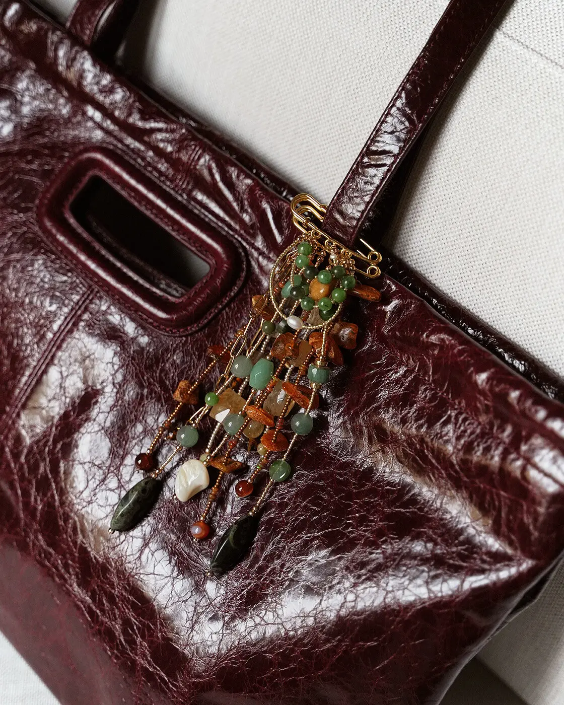 Ожеброшь из нефрита и авантюрина зеленого цвета - 21 000 Ожеброшь из нефрита и авантюрина - мастерская Надежды Бойко