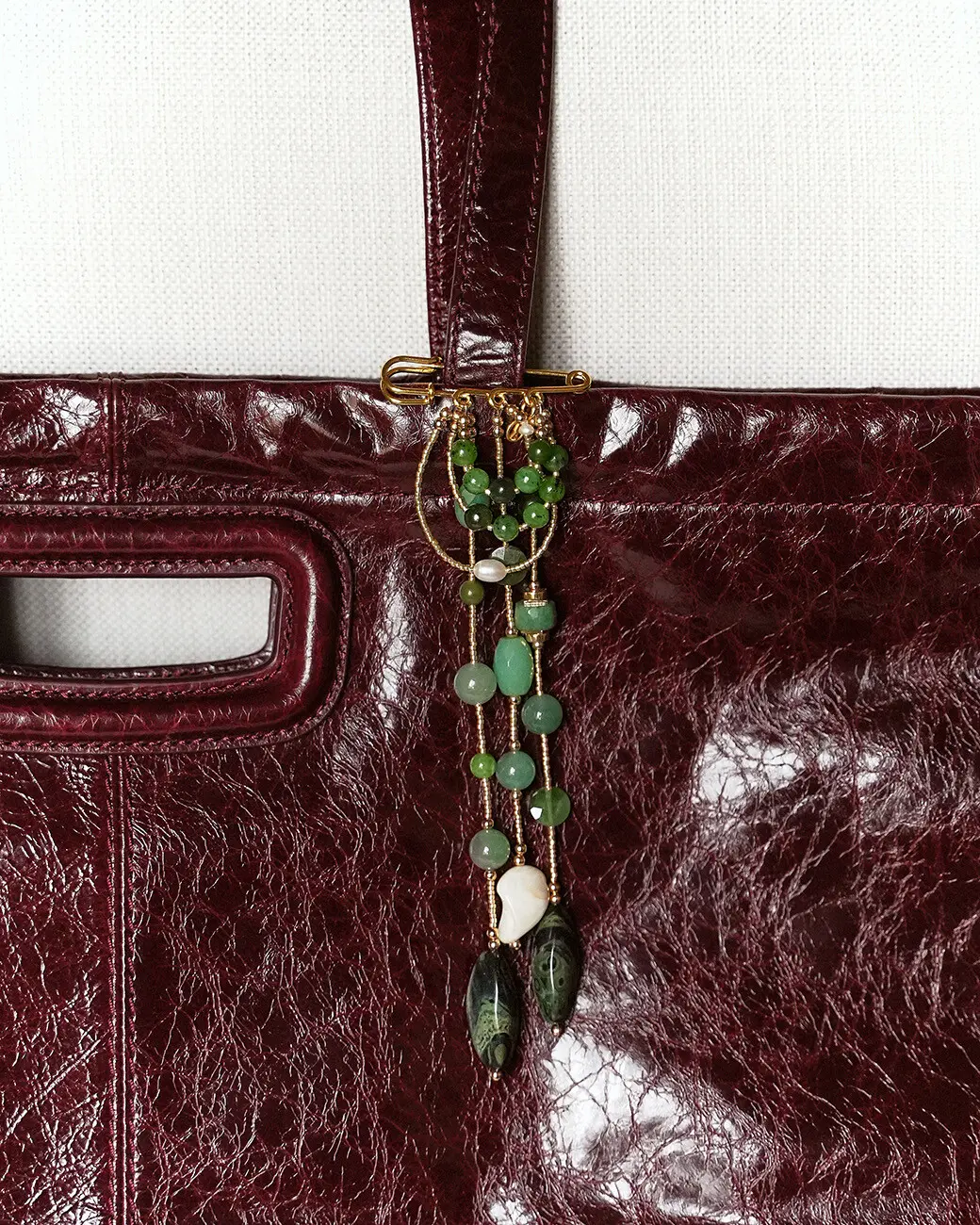 Ожеброшь из нефрита и авантюрина зеленого цвета - 21 000 Ожеброшь из нефрита и авантюрина - мастерская Надежды Бойко