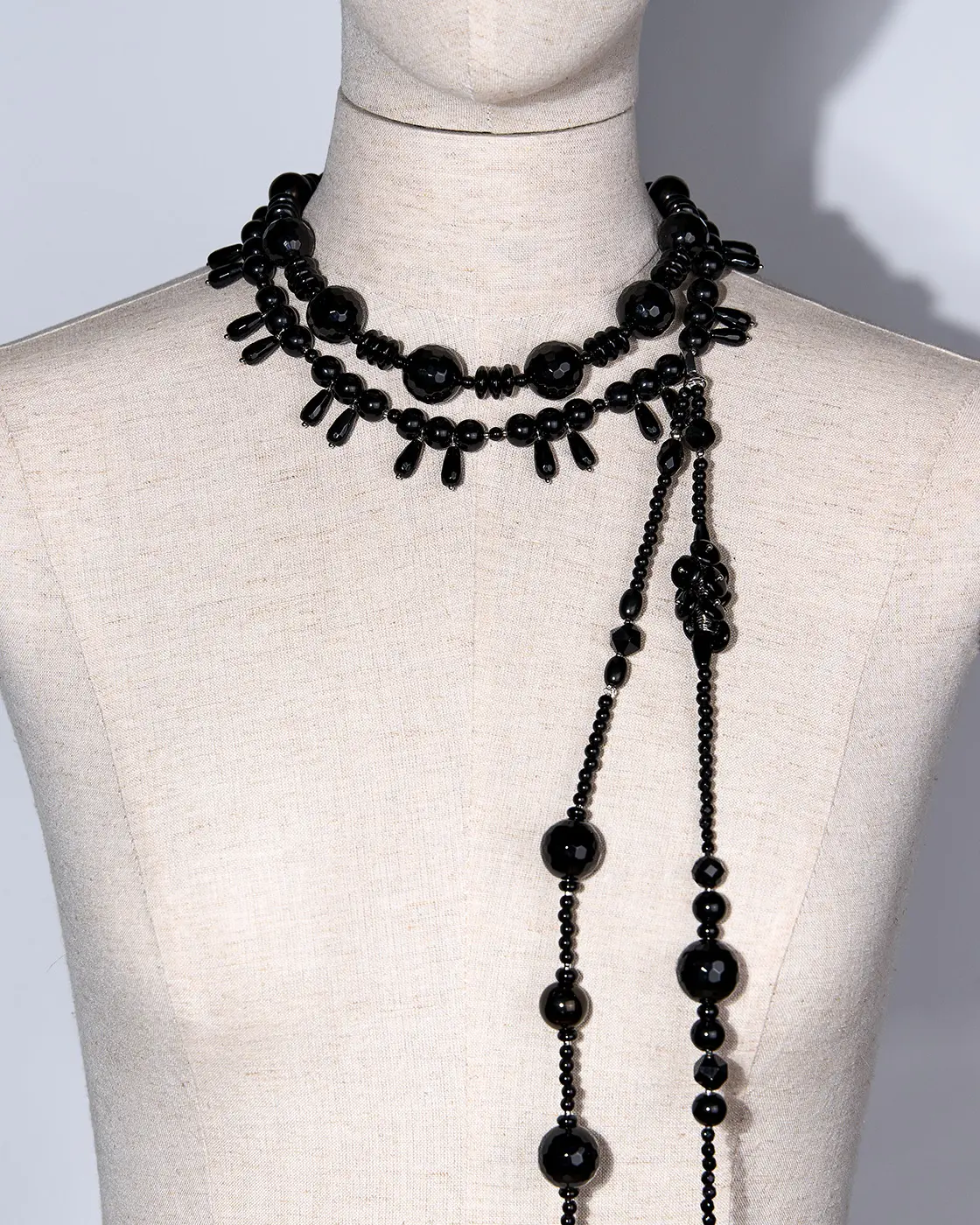 Бусы из черного агата и гагата черного цвета - 48 000 Бусы из черного агата и гагата - мастерская Надежды Бойко