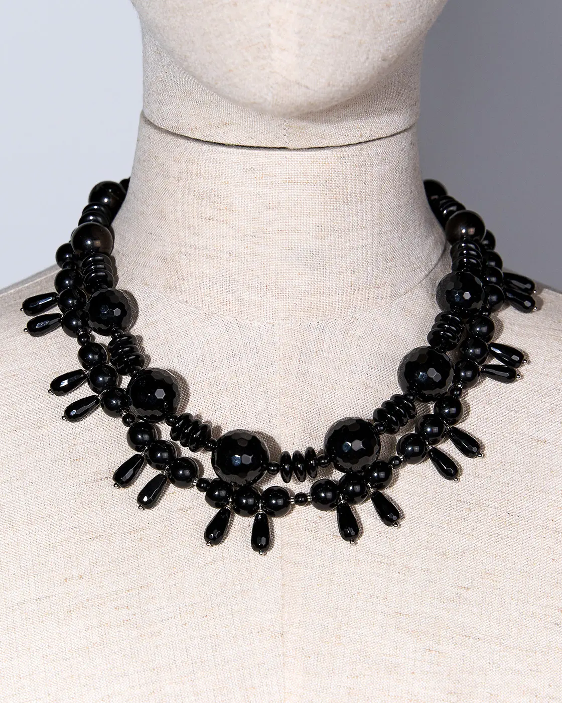 Бусы из черного агата и гагата черного цвета - 48 000 Бусы из черного агата и гагата - мастерская Надежды Бойко