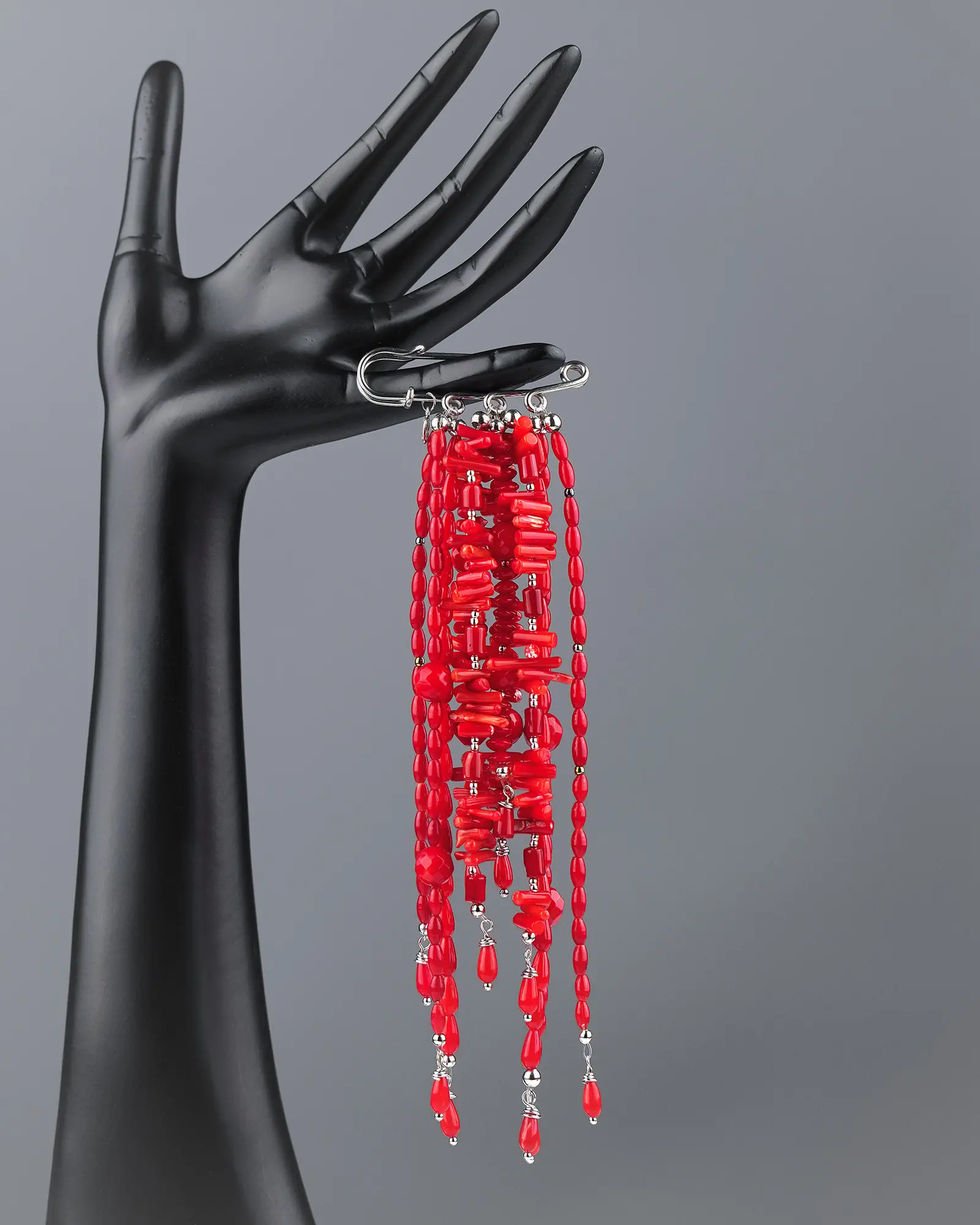 Ожеброшь водопад красный коралл красного цвета - 29 000 Ожеброшь водопад красный коралл - мастерская Надежды Бойко