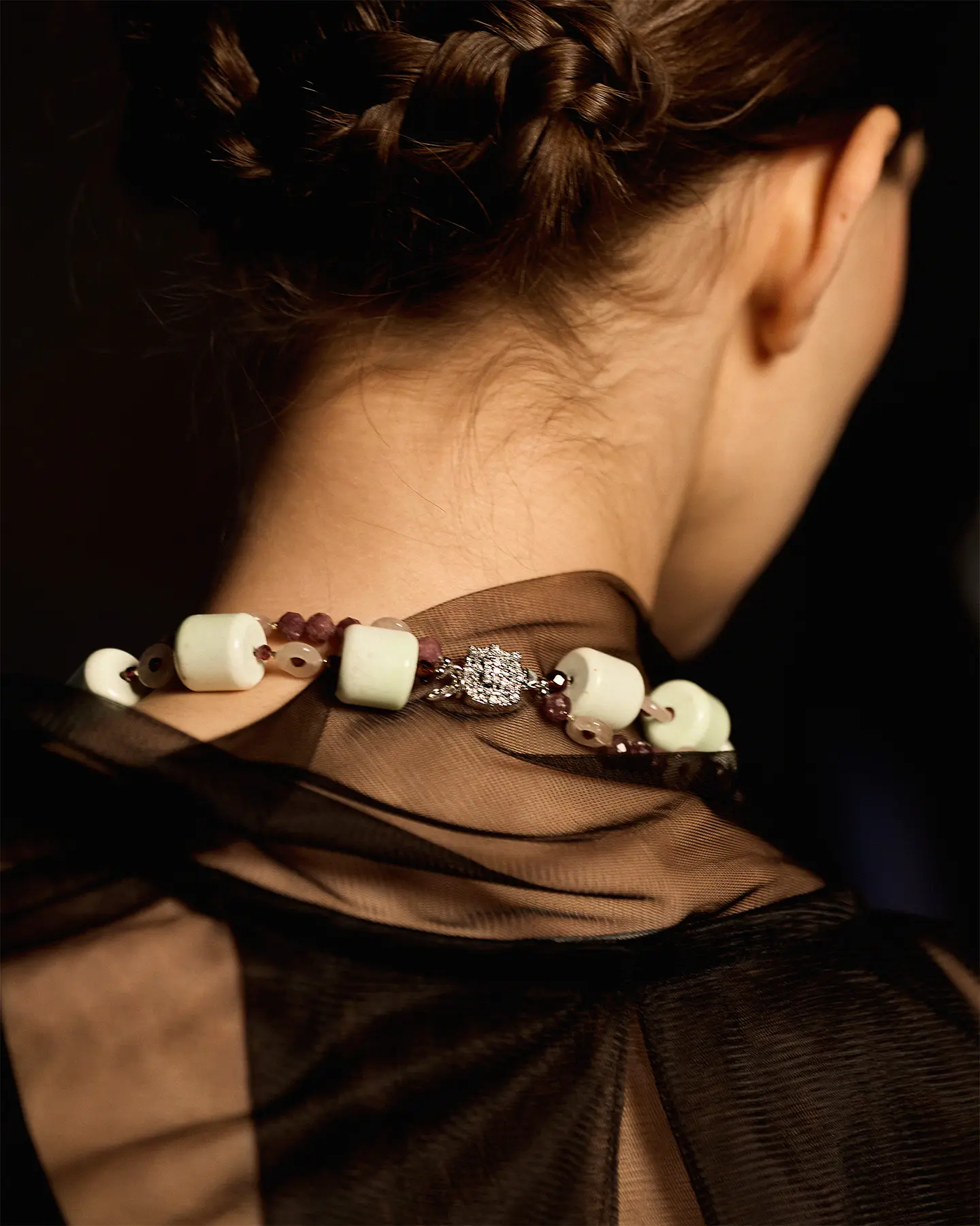 Бусы лепидолит, розовый кварц розового цвета - 75 900 Бусы лепидолит, розовый кварц - мастерская Надежды Бойко