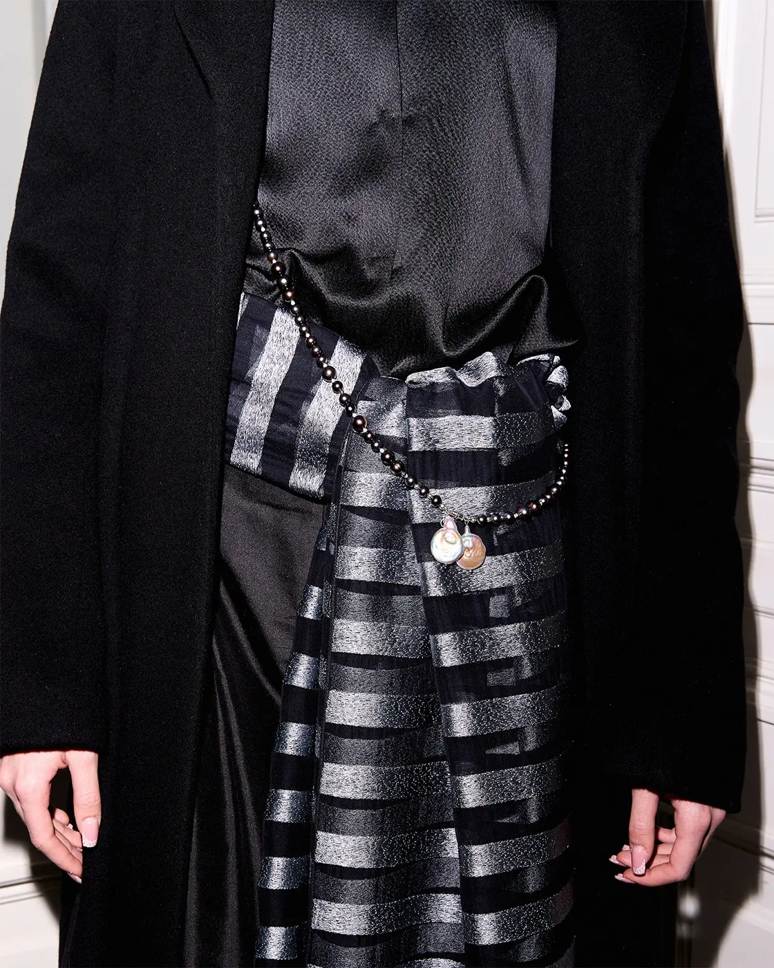 Аркан-бусы из жемчуга серого цвета - 120 000 Аркан-бусы из жемчуга - мастерская Надежды Бойко