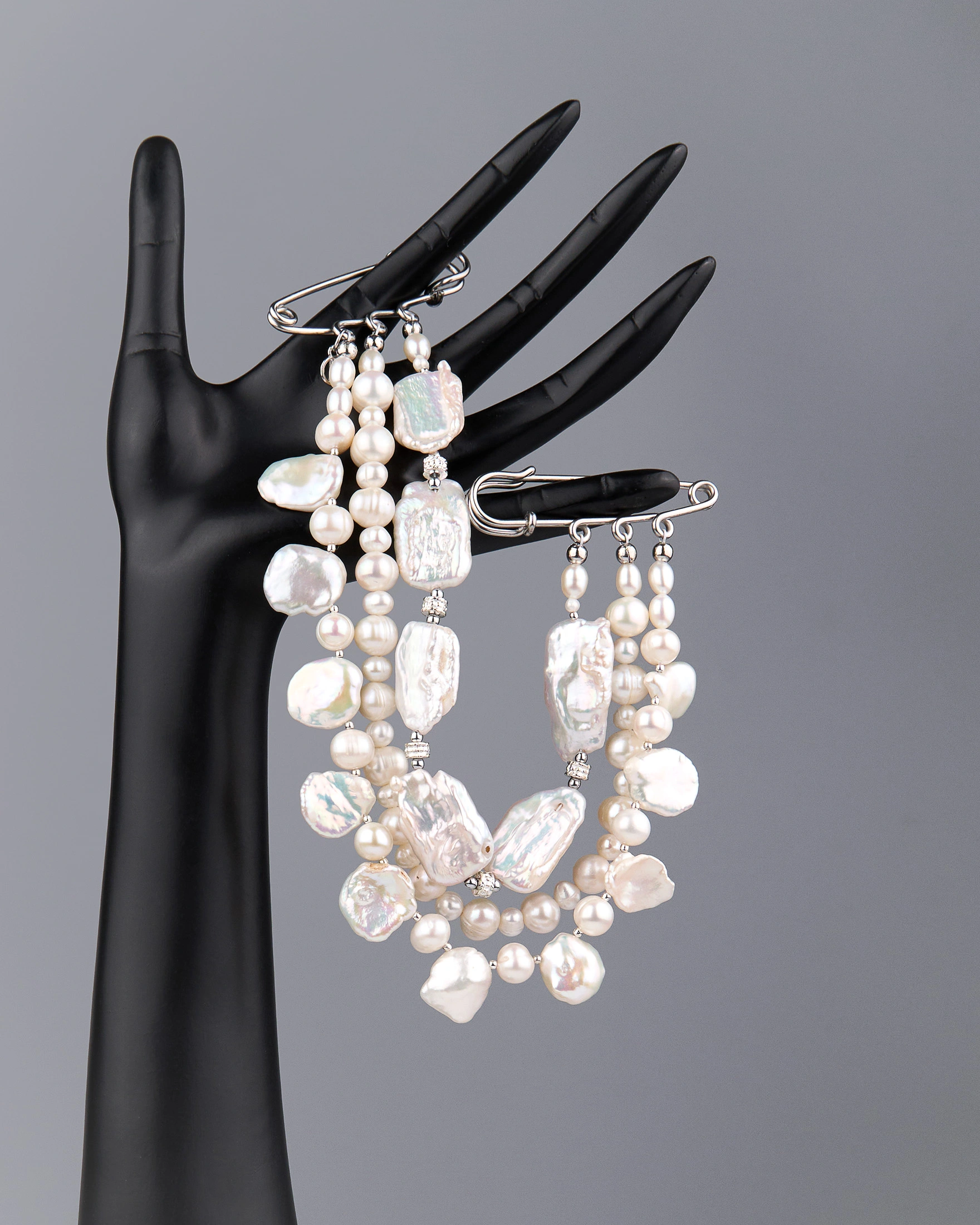 Ожеброшь из жемчуга белого цвета - 42 000 Ожеброшь из жемчуга - мастерская Надежды Бойко