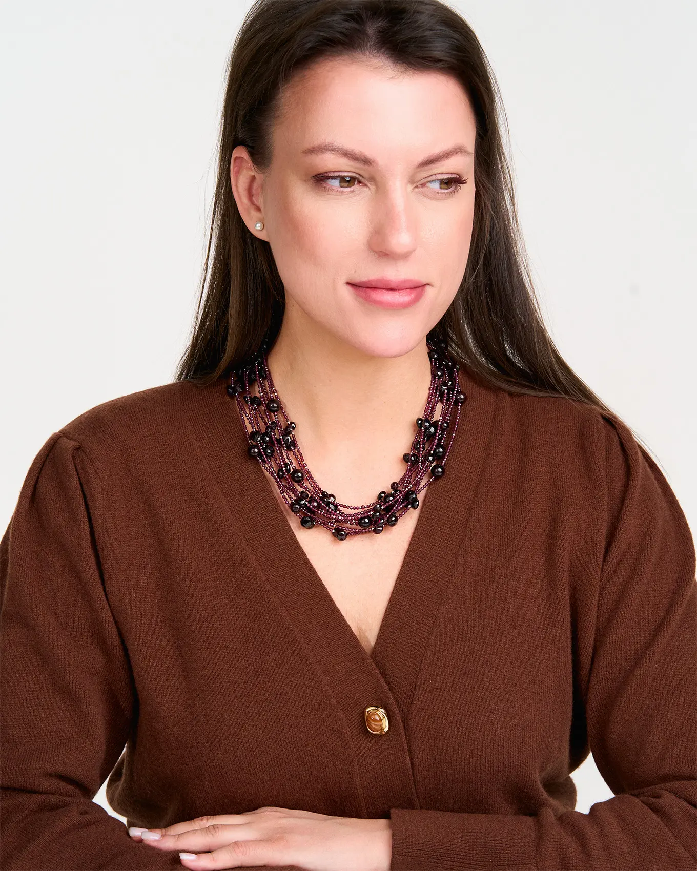 Гранатовое колье бордового цвета - 143 000 Гранатовое колье - мастерская Надежды Бойко