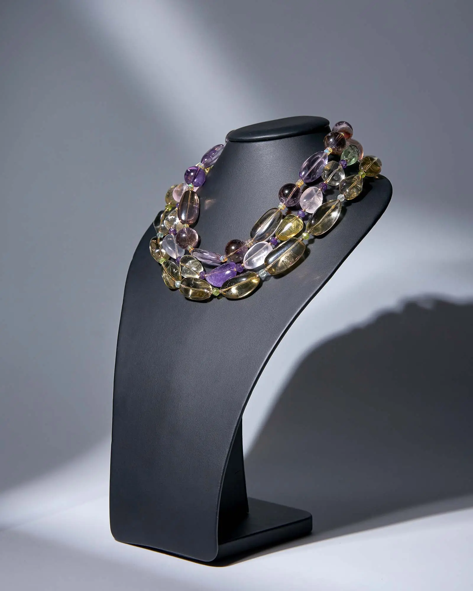 Комплект из кварца "Лето в Портофино" желтого цвета Флюорит - 126 160 Комплект из кварца "Лето в Портофино" - мастерская Надежды Бойко