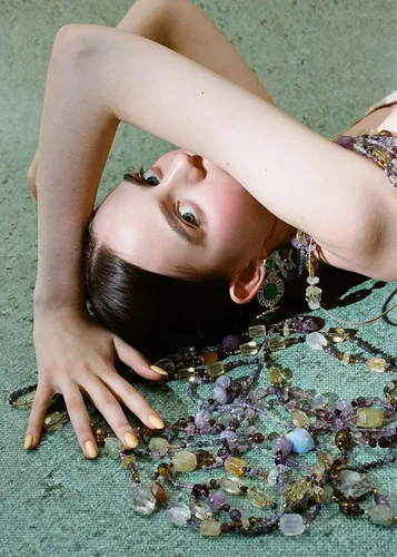 Аркан аметист, цитрин, флюорит - мастерская Надежды Бойко