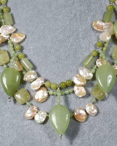 Бусы оникс, жемчуг - мастерская Надежды Бойко