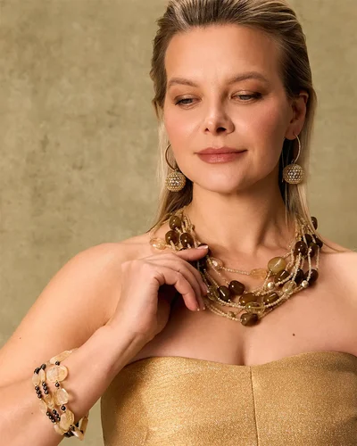 Бусы рутиловый кварц, агат - мастерская Надежды Бойко