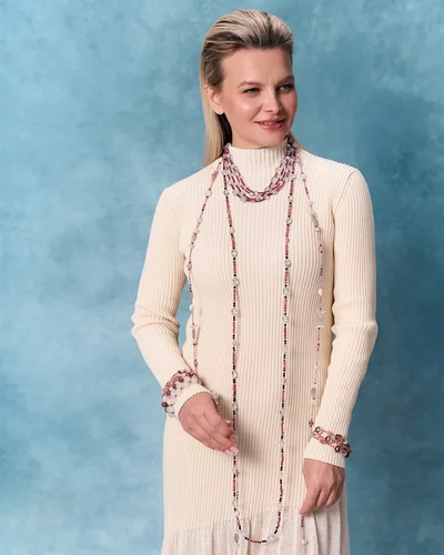 Бусы празиолит, турмалин - мастерская Надежды Бойко