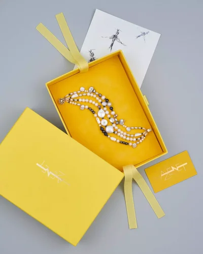 Многорядный браслет из жемчуга - мастерская Надежды Бойко