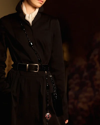 Бусы черный агат с эмалью - мастерская Надежды Бойко