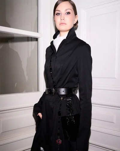 Бусы черный агат с эмалью - мастерская Надежды Бойко