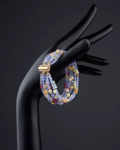 Браслет танзанит, опал - мастерская Надежды Бойко