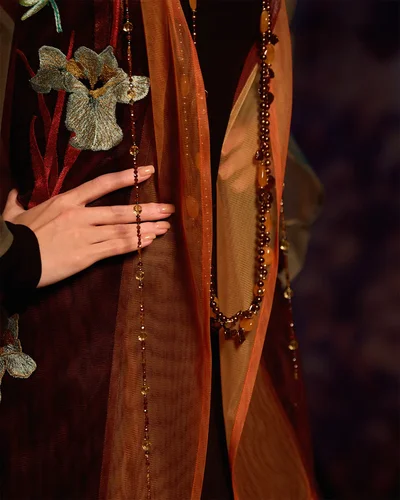 Аркан гранат, цитрин - мастерская Надежды Бойко