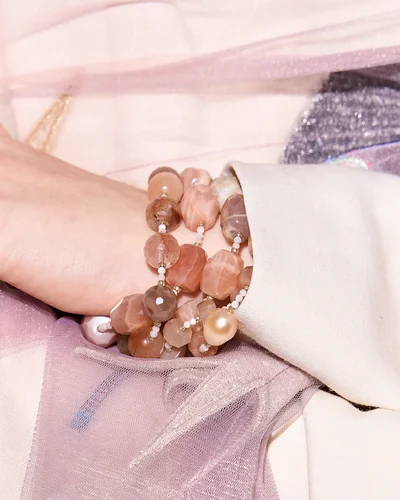 Браслет солнечный камень, жемчуг - мастерская Надежды Бойко