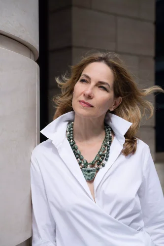 Бусы серафинит, жемчуг - мастерская Надежды Бойко