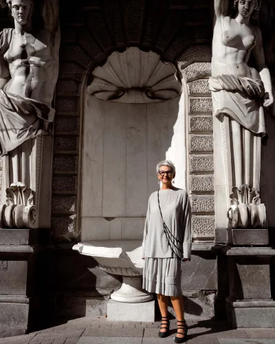 Бусы кросс-боди черный агат - мастерская Надежды Бойко