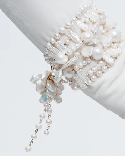 Браслет жемчуг с кулоном - мастерская Надежды Бойко