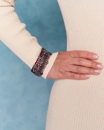 Браслет лепидолит, лабрадорит - мастерская Надежды Бойко