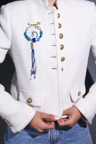 Ожеброшь из турквенита и сапфирина - мастерская Надежды Бойко