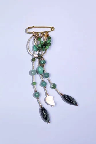 Ожеброшь из нефрита и авантюрина - мастерская Надежды Бойко