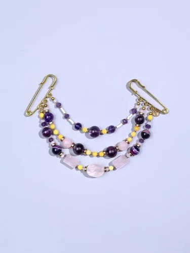 Ожеброшь из аметиста, агата, розового кварца - мастерская Надежды Бойко