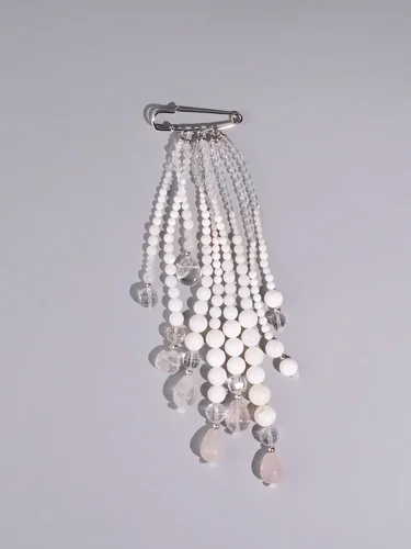 Ожеброшь раковина тридакна, горный хрусталь - мастерская Надежды Бойко