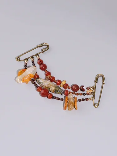 Ожеброшь из янтаря и яшмы - мастерская Надежды Бойко