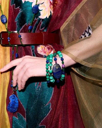 Браслет малахит, фосфосидерит - мастерская Надежды Бойко