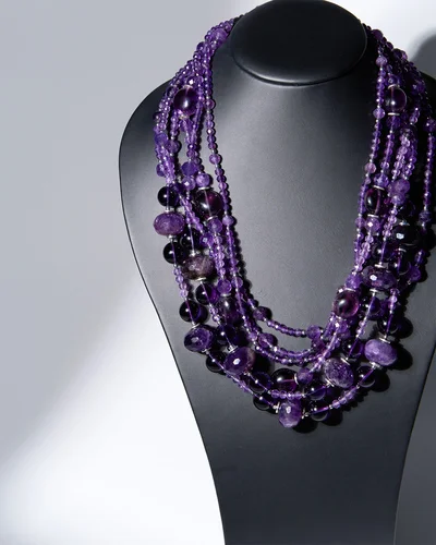 Бусы из аметиста - мастерская Надежды Бойко