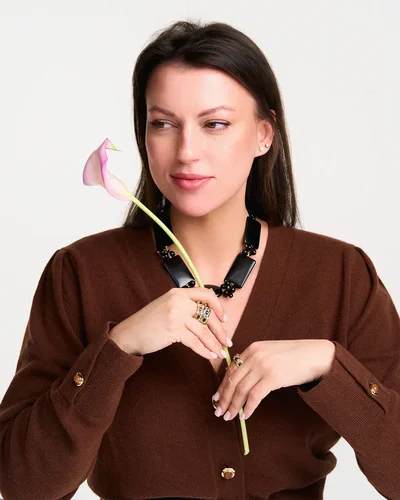 Бусы из агата и гагата - мастерская Надежды Бойко