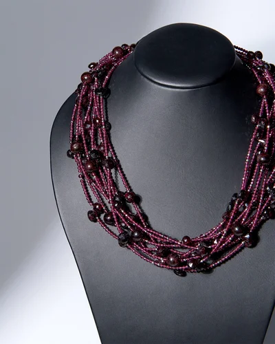 Гранатовое колье - мастерская Надежды Бойко