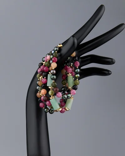 Браслет кварц, авантюрин - мастерская Надежды Бойко