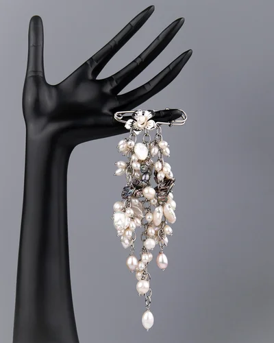 Ожеброшь-водопад из жемчуга - мастерская Надежды Бойко