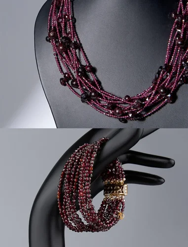 Комплект из граната - мастерская Надежды Бойко