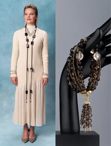 Комплект из раухтопаза "Дым и камень" - мастерская Надежды Бойко