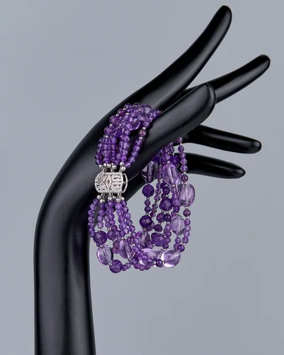 Аметистовый браслет - мастерская Надежды Бойко