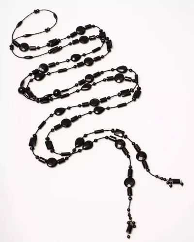 Аркан из черного агата - мастерская Надежды Бойко