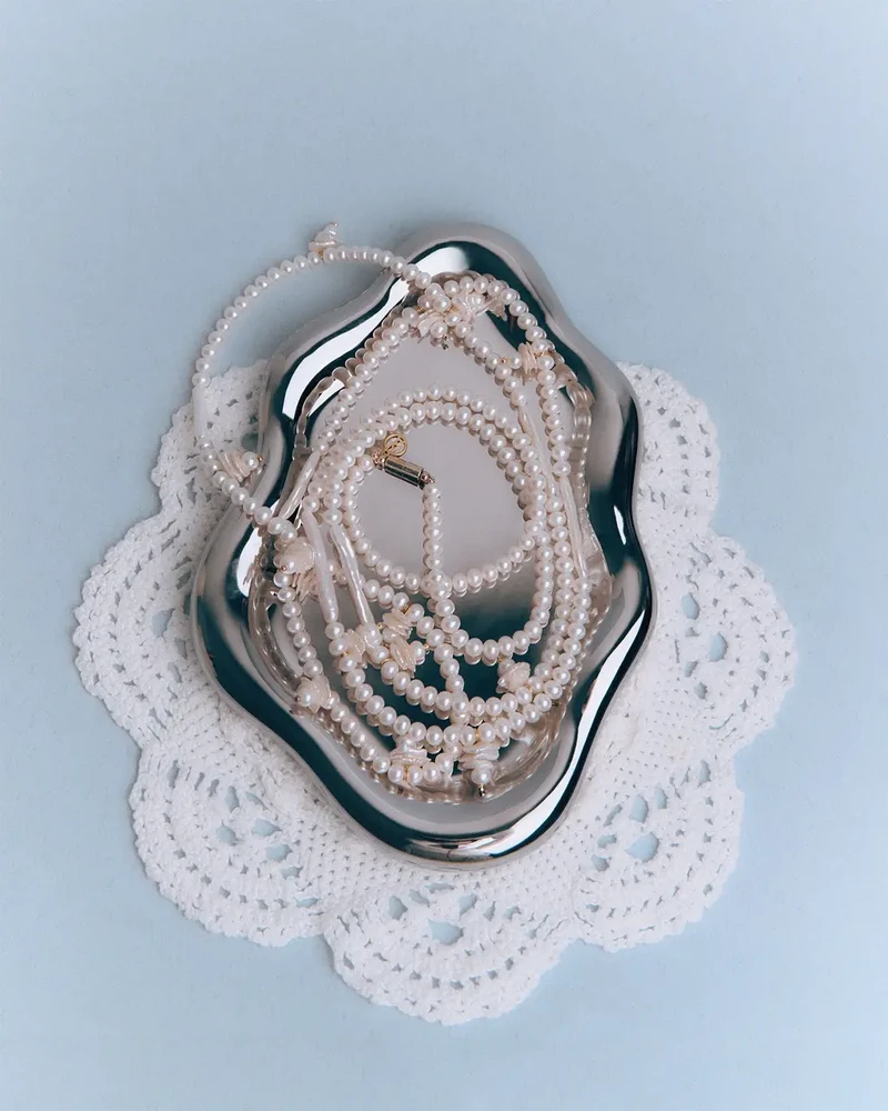 Длинные бусы из жемчуга - мастерская Надежды Бойко