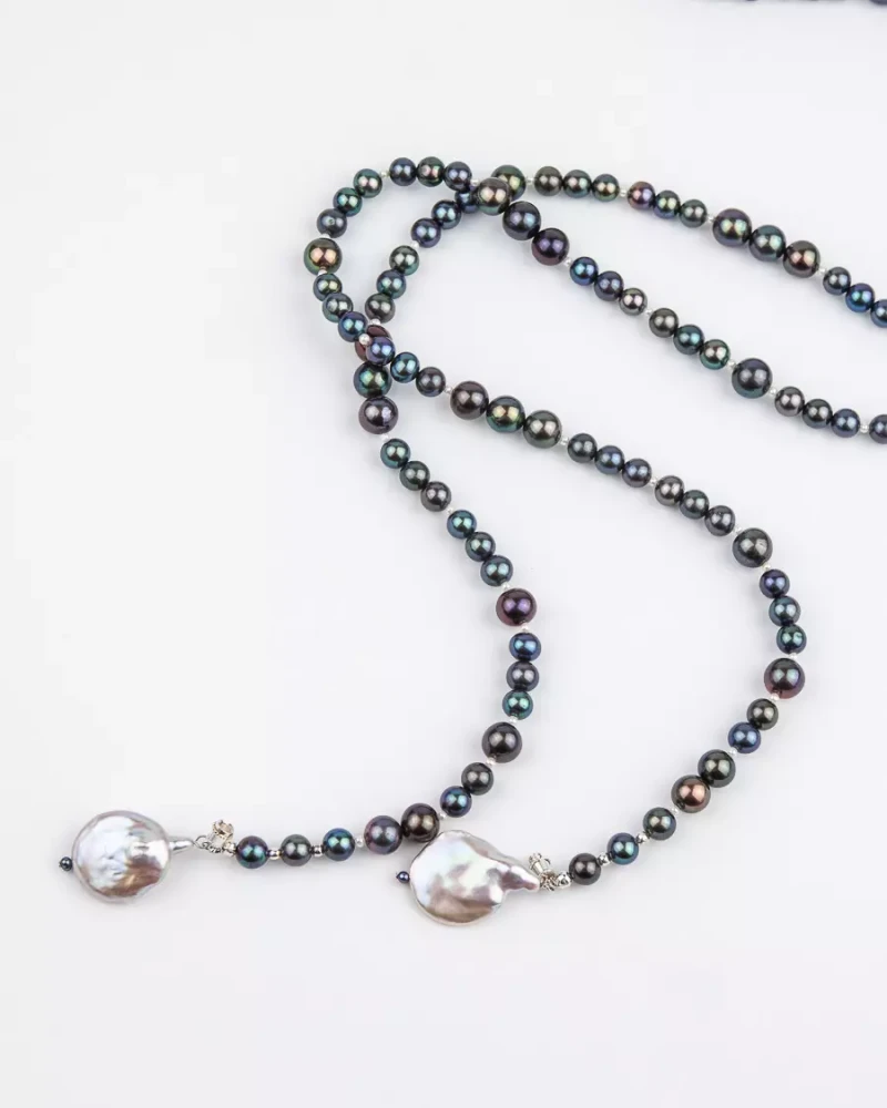 Аркан-бусы из жемчуга - мастерская Надежды Бойко