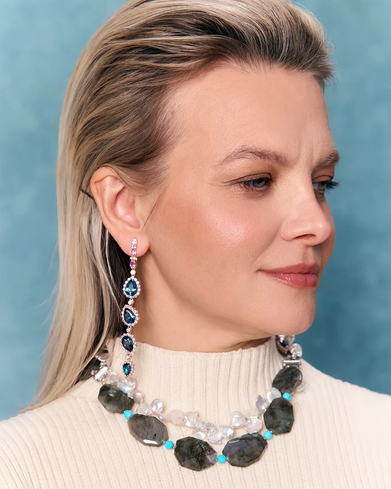 Бусы лабрадорит, жемчуг - мастерская Надежды Бойко