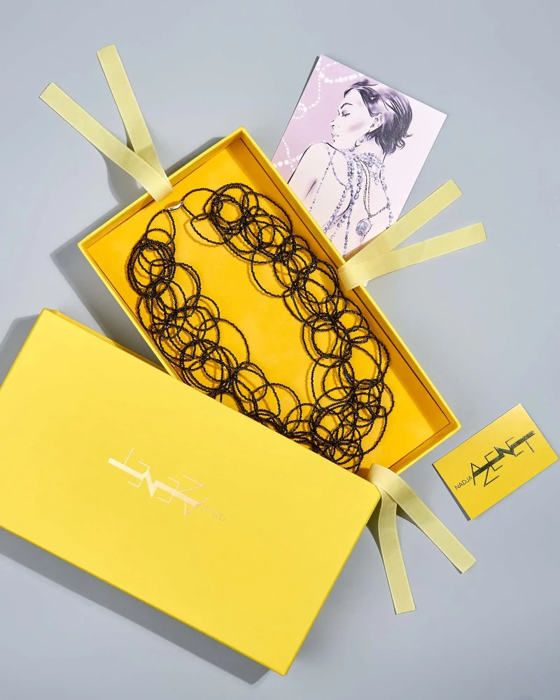 Колье цепь шпинель черная - мастерская Надежды Бойко