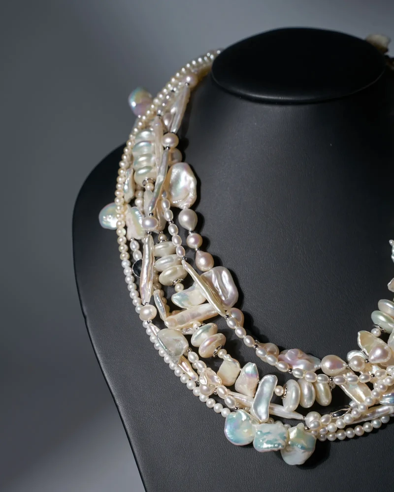 Бусы с жемчугом Кеши - мастерская Надежды Бойко