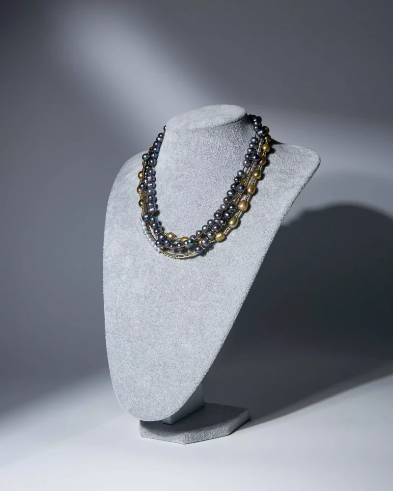 Бусы жемчуг, гематит - мастерская Надежды Бойко