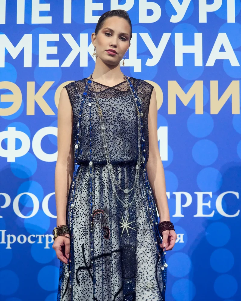 Бусы кросс-боди горный хрусталь - мастерская Надежды Бойко